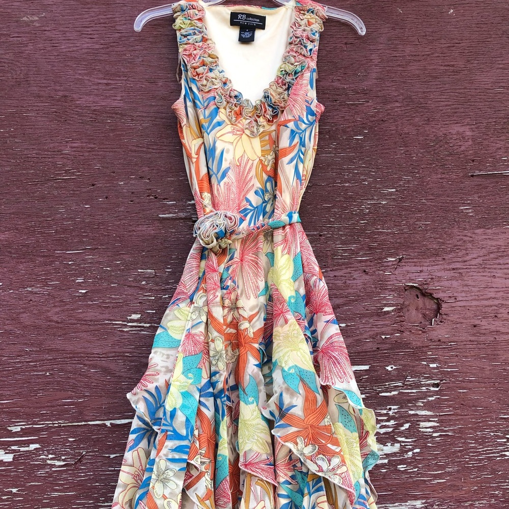 Beige floral dress